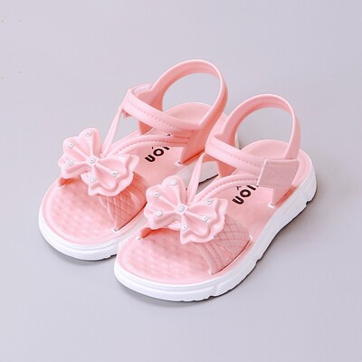 Tüdrukute imearmsad avatud ninaga hingavad sandaalid, mugavad libisemiskindlad kullake printsessi stiilis rannajalatsid laste välitegevuseks