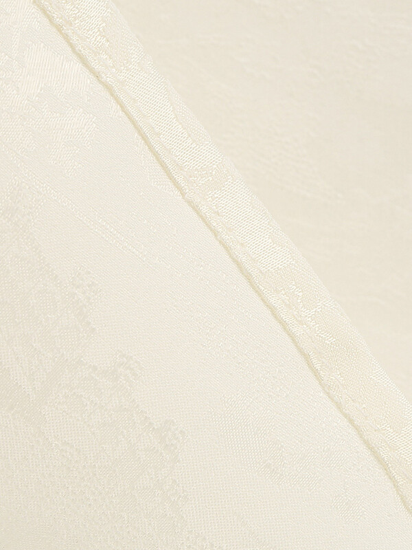 Tonval Jacquard Λευκό Vintage Φόρεμα για Γυναικείο Βραδινό πάρτι γενεθλίων με ψηλόμεσο ρολό με λαιμόκοψη V