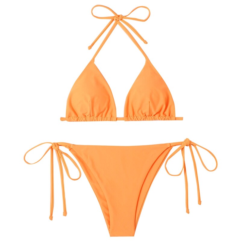 2023 Νέο πορτοκαλί στράπλες μαγιό με μαξιλαράκι στο στήθος και χωρίς ατσάλινο στήριγμα Γυναικεία σορτς Γυναικεία σορτς και μπλούζες