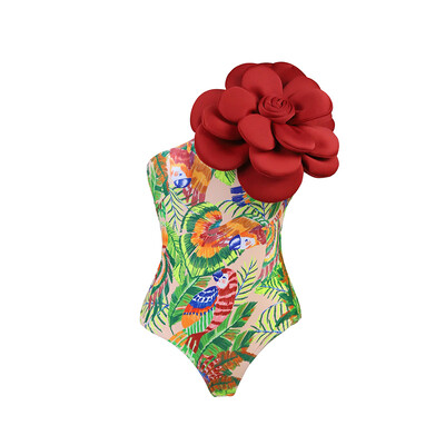 CPUTAN 2024 Sexy Luxury 3D Flower Σετ μπικίνι One Piece Γυναικεία μαγιό Φούστα Μαγιό Φόρεμα παραλίας Φόρεμα μαγιό Monokini