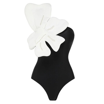CPUTAN 2024 Sexy Luxury 3D Flower Σετ μπικίνι One Piece Γυναικεία μαγιό Φούστα Μαγιό Φόρεμα παραλίας Φόρεμα μαγιό Monokini