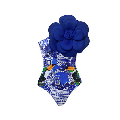 CPUTAN 2024 Sexy Luxury 3D Flower Σετ μπικίνι One Piece Γυναικεία μαγιό Φούστα Μαγιό Φόρεμα παραλίας Φόρεμα μαγιό Monokini