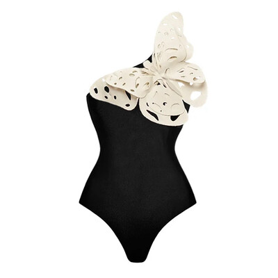 CPUTAN 2024 Sexy Luxury 3D Flower Σετ μπικίνι One Piece Γυναικεία μαγιό Φούστα Μαγιό Φόρεμα παραλίας Φόρεμα μαγιό Monokini