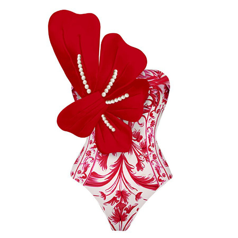 CPUTAN 2024 Sexy Luxury 3D Flower Σετ μπικίνι One Piece Γυναικεία μαγιό Φούστα Μαγιό Φόρεμα παραλίας Φόρεμα μαγιό Monokini