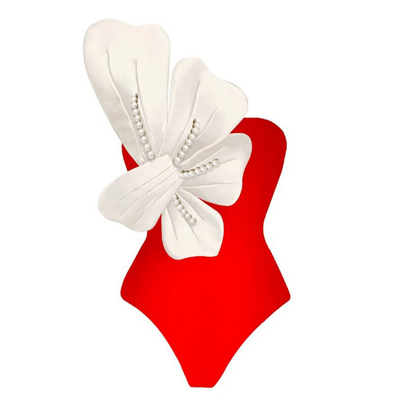 CPUTAN 2024 Sexy Luxury 3D Flower Σετ μπικίνι One Piece Γυναικεία μαγιό Φούστα Μαγιό Φόρεμα παραλίας Φόρεμα μαγιό Monokini