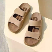 Moteriški batai, 2024 m. Naujos atviros moteriškos šlepetės vasarinės Romos kietas solft padas lauko laisvalaikio plokščios, patogios šlepetės