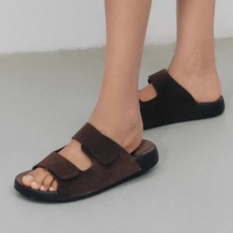 Moteriški batai, 2024 m. Naujos atviros moteriškos šlepetės vasarinės Romos kietas solft padas lauko laisvalaikio plokščios, patogios šlepetės