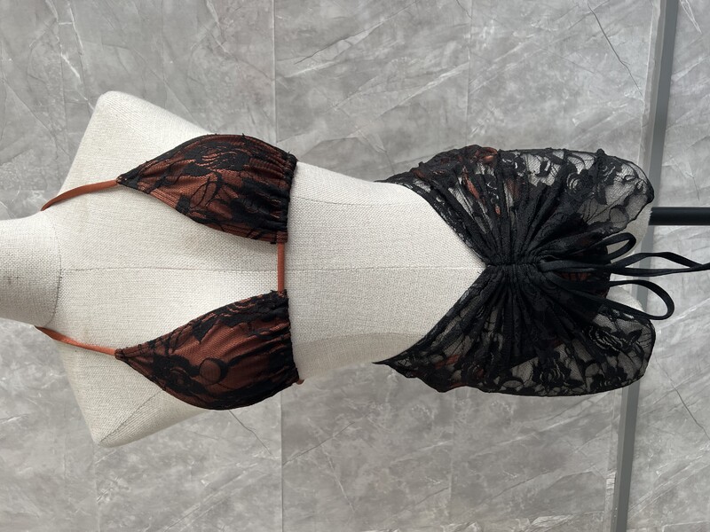 2024 PH Serial Multicolor Imprimare S - XL Fusta plasă din plasă Bikini Halter Costum de baie pentru femei Seturi de bikini triunghi în trei piese