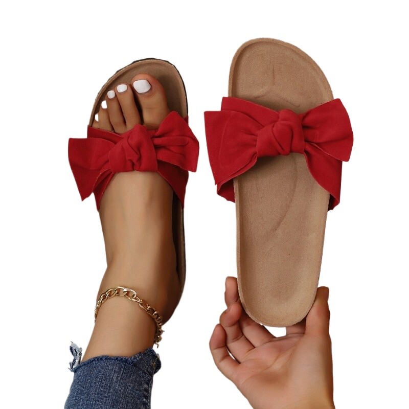 Ženske cipele 2024. Hot Ženske papuče veće veličine Modne dnevne papuče s leptir čvorovima Ženske nove ravne papuče s okruglim prstima Zapatos