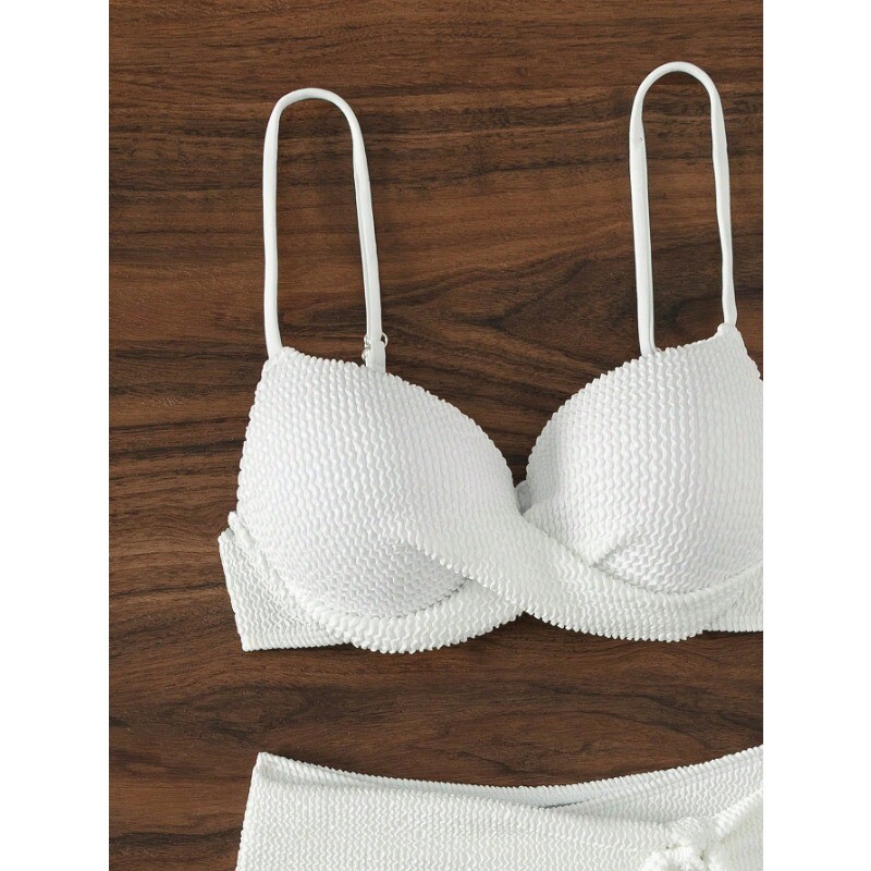 SL naiste rannarõivad, eraldi ujumistrikoo, naiste seksikad bikiinid Trend 2024 ujumiskostüümid bikiinikomplektid ujumisriided valged kõrge vöökohaga bikiinid