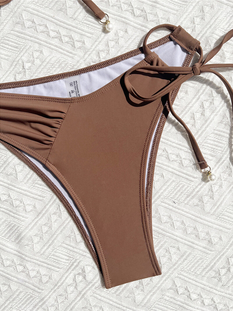 S - XL Asimetriškas raukšlėtas iškirptas bikinis Moteriškas maudymosi kostiumėlis Moteriškas maudymosi kostiumėlis Dviejų dalių bikinio rinkinys Maudymosi kostiumėlis Swim K5679