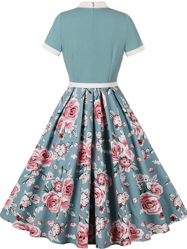 Naiste suvine vabaaja peokleit 2024 lühikeste varrukatega retromantel 60ndate 50ndate vintage Rockabilly 1960ndate 1950ndate kiiksuga kleit Vestidos