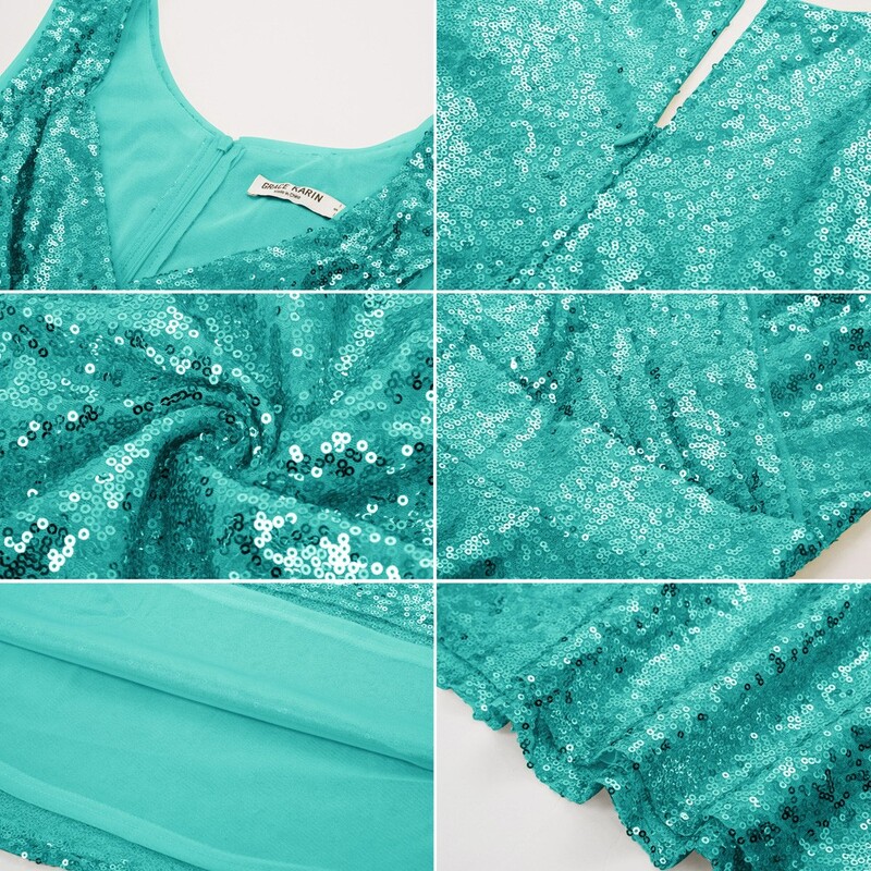 GK naiste varrukateta õhtukleit sädelev litritega paakkleit naiste kokteilipeokleit, V-kaelusega laienev A-joonega kleit