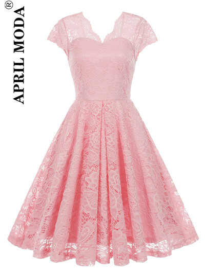 2023 Γαλλικό κομψό κοντό φόρεμα χορού με δαντέλα Κομψό μονόχρωμο ροζ μπεζ κόκκινο βραδινό φόρεμα καλοκαιρινά φορέματα με φουρκέτα