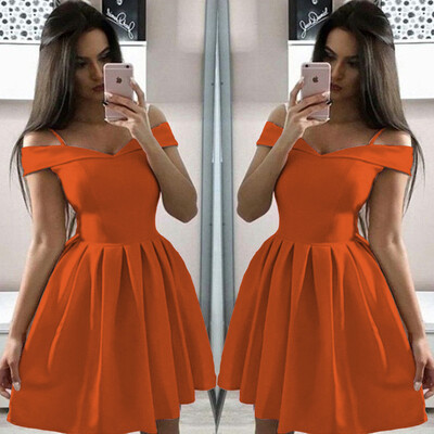 Naiste suvekleit 2022 Uus suurus ühevärviline lühikeste varrukatega naiste vabaaja kõrge vöökohaga ülisuured minikleidid riided vestidos S-3XL