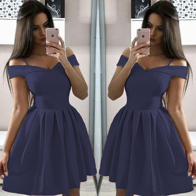 Naiste suvekleit 2022 Uus suurus ühevärviline lühikeste varrukatega naiste vabaaja kõrge vöökohaga ülisuured minikleidid riided vestidos S-3XL