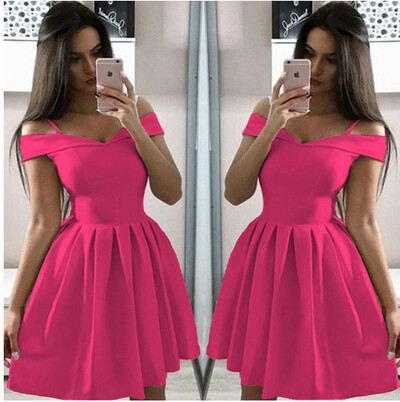 Naiste suvekleit 2022 Uus suurus ühevärviline lühikeste varrukatega naiste vabaaja kõrge vöökohaga ülisuured minikleidid riided vestidos S-3XL