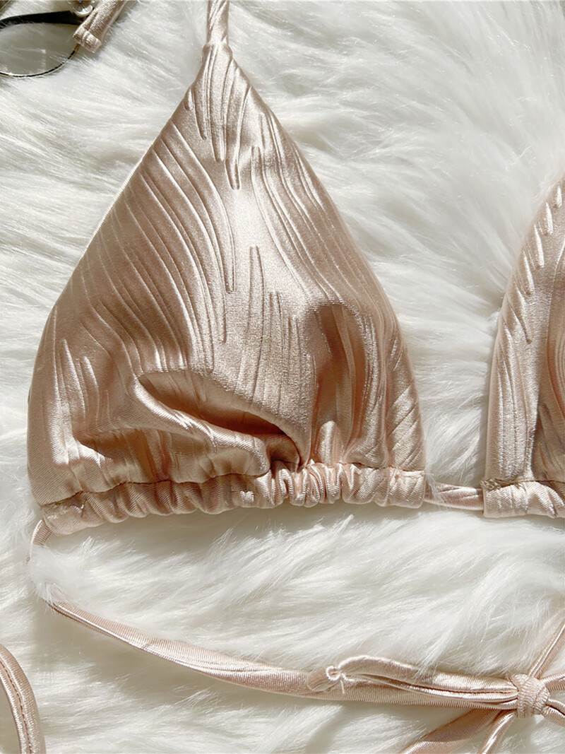 S - XL Halter Strappy Μπικίνι Γυναικείο Μαγιό Γυναικείο Μαγιό Σετ μπικίνι δύο τεμαχίων Μπικίνι Μαγιό Μαγιό K5554