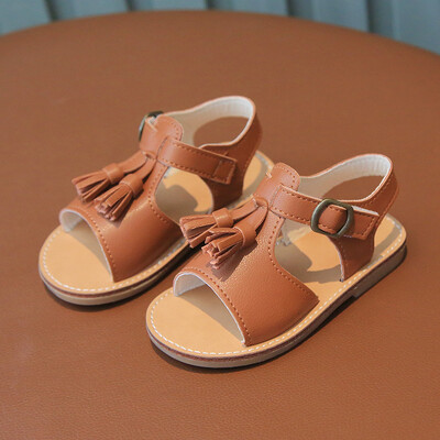 Tüdrukute sandaalid Tutt Klassikaline lahtise varbaga kolm värvi väikelapsed, lapsed liugurid, suvised igapäevased libisemiskindlad 21-30 mugavad lastejalatsid