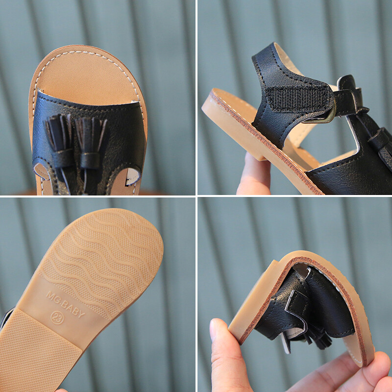 Tüdrukute sandaalid Tutt Klassikaline lahtise varbaga kolm värvi väikelapsed, lapsed liugurid, suvised igapäevased libisemiskindlad 21-30 mugavad lastejalatsid