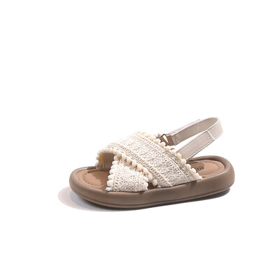 Ljetne sandale za dječake i djevojčice Bež pletene dječje cipele za plažu s križnim remenom Smeđe lagane dječje sandale za bebe Dječje cipele