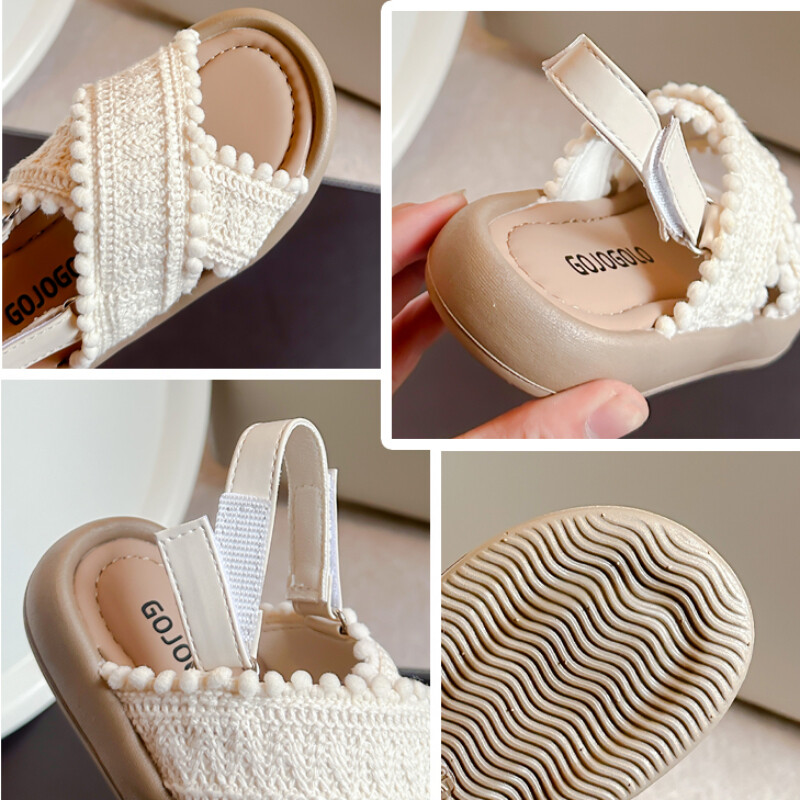 Ljetne sandale za dječake i djevojčice Bež pletene dječje cipele za plažu s križnim remenom Smeđe lagane dječje sandale za bebe Dječje cipele