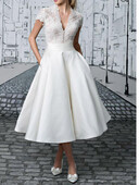 2024. aasta suve uue Ameerika moe temperamendiga valge pitskleit Seksikas vintage õmblusega V-kaelusega vabaaja lühikeste varrukatega peokleidid