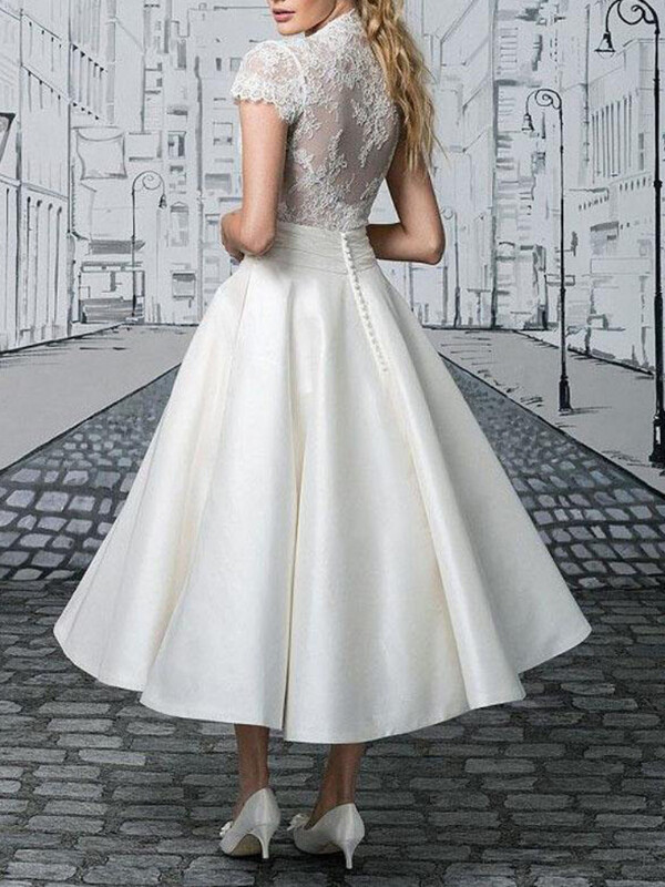 2024. aasta suve uue Ameerika moe temperamendiga valge pitskleit Seksikas vintage õmblusega V-kaelusega vabaaja lühikeste varrukatega peokleidid