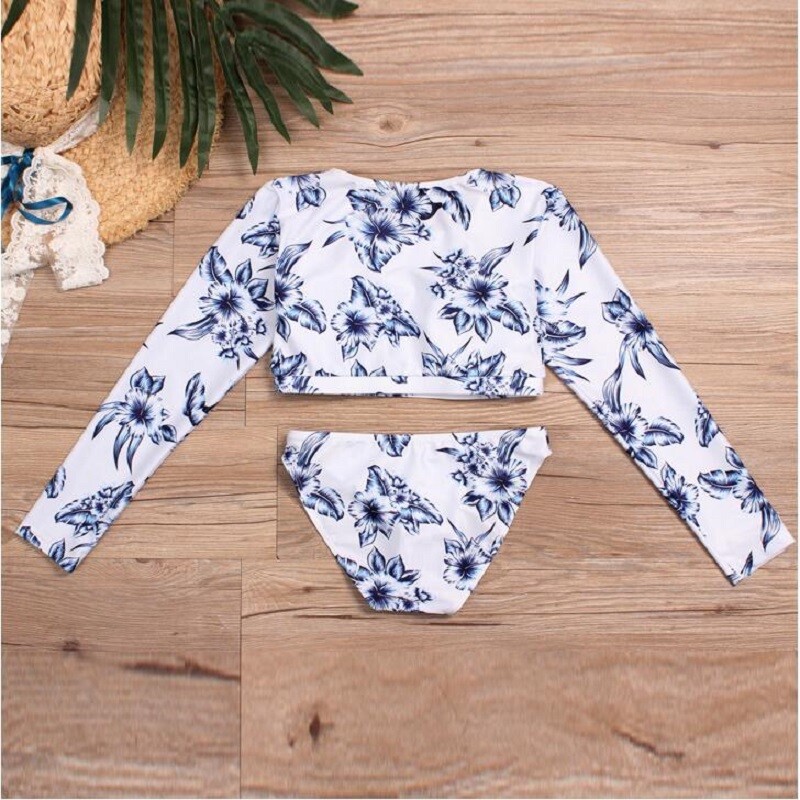 Tüdrukute ujumine RashGuard Surfamine Sukeldumisriided Liigne pikkade varrukatega T-särk Snorgeldamisnahade kaitse Naiste Surf Rash Guard