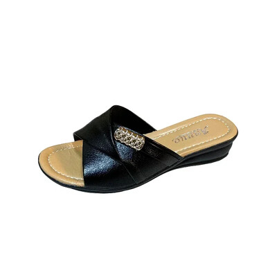 Γυναικείες παντόφλες Καλοκαίρι 2024 Νέα Fashion Wedges Γυναικεία παπούτσια με ανοιχτό δάχτυλο παραλίας Σαγιονάρες Γυναικεία Zapatos De Mujer