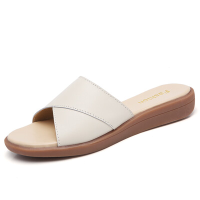 Καλοκαιρινές παντόφλες Γυναικείες Flat Luxury σαγιονάρες παραλίας εξωτερικού χώρου Γυναικεία σανδάλια Trend Brand Design Slides Shoes Woman 2023 Big Size 41