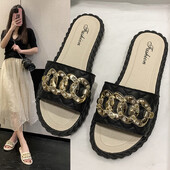 DOGHC 2024 UUED suvised disainiga naiste sandaalid, naiste sussid, sisevannituba, väljas jalutuskäik, madala kontsaga madala kontsaga sandaalid