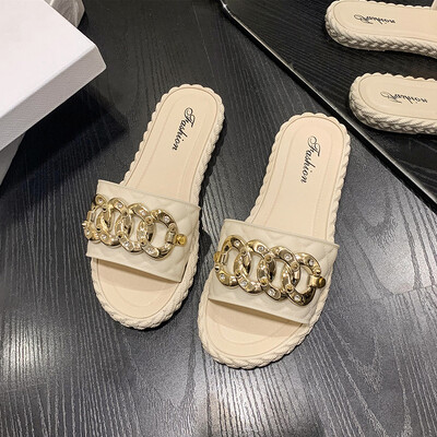 DOGHC 2024 UUED suvised disainiga naiste sandaalid, naiste sussid, sisevannituba, väljas jalutuskäik, madala kontsaga madala kontsaga sandaalid