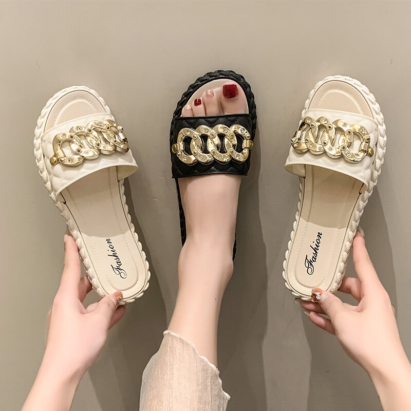 DOGHC 2024 UUED suvised disainiga naiste sandaalid, naiste sussid, sisevannituba, väljas jalutuskäik, madala kontsaga madala kontsaga sandaalid