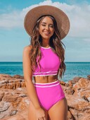 Naiste seksikad bikiinid, 2022, uued ujumisriided kõrge vöökohaga ujumistrikoo sidemega ujumiskostüümid rannarõivad naiste bikiinid