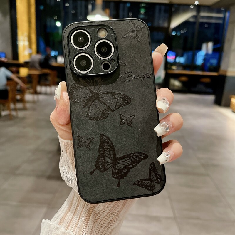 Tinka Samsung S23 Ultra A14 5G Odiniam Samsung S24U Butterfly A04S Dulkėms atsparus mobiliojo telefono dėklas