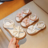 Vasaros sandalai lankelis vaikiški batai mergaičių basutės kūdikių gimtadienio vakarėliui Princesės minkšti paplūdimio sandalai mergaičių tvirti platforminiai batai G12283