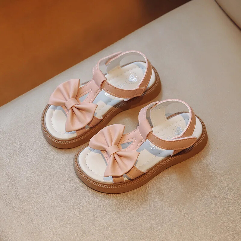Vasaros sandalai lankelis vaikiški batai mergaičių basutės kūdikių gimtadienio vakarėliui Princesės minkšti paplūdimio sandalai mergaičių tvirti platforminiai batai G12283
