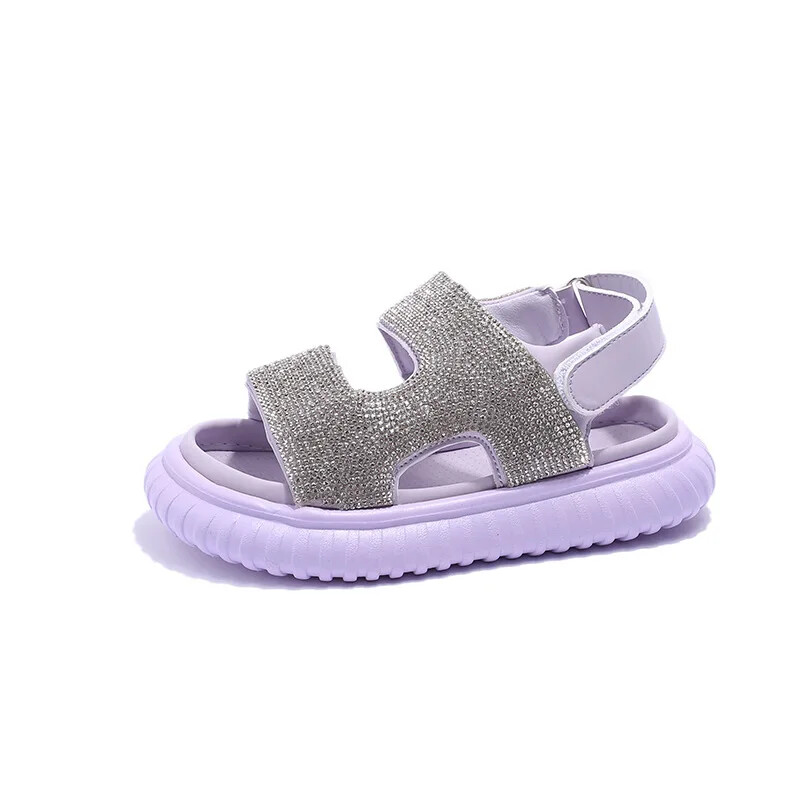 Mood Bling Rhinestone`i tüdrukute sandaalid suvised laste rannajalatsid Tüdrukute spordisandaalid Pehmed painduvad sandaalid tüdrukutele suurus 26-36