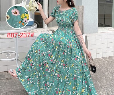 THHONE Vestidos Robe Maxi Μακρύ Φόρεμα Γυναικεία Καλοκαιρινά Ινδικά Ρούχα Μποέμικο βαμβακερό λινό Floral κοντό μανίκι Κορεάτικο στυλ Casual