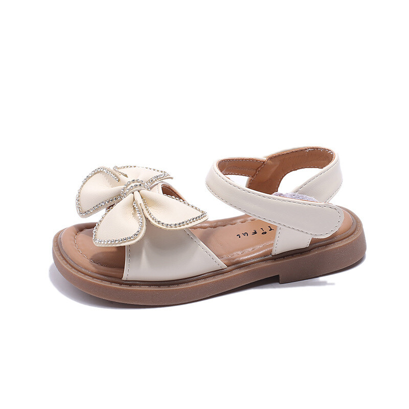 Parimad valikud Tüdrukutele mõeldud sandaalid liblikasõlmidega Isikupärastatud printsessi suvised pulmapeokingad Lastele painduvad sandaalid H02253