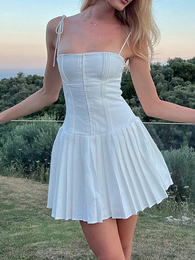 Γυναικεία Μόδα Φορέματα με κοντό μανίκι με πλισέ Κομψό τύπωμα Μίνι φόρεμα με λαιμόκοψη V σε γραμμή Α 2024 Chic Lady Party Beach Vestidos