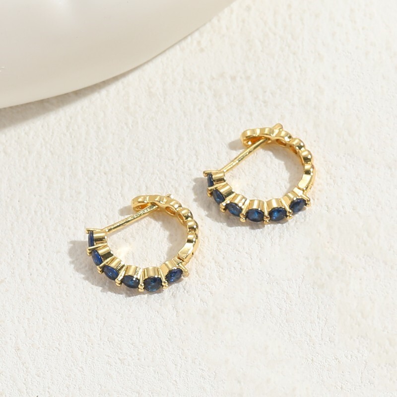 Piiriüleselt müüa luksuslikud prantsuse tsirkoonist kõrvarõngad, ins style, kerge luksus, nišš, temperament, vasega kaetud 14k ehetest kõrvarõngad