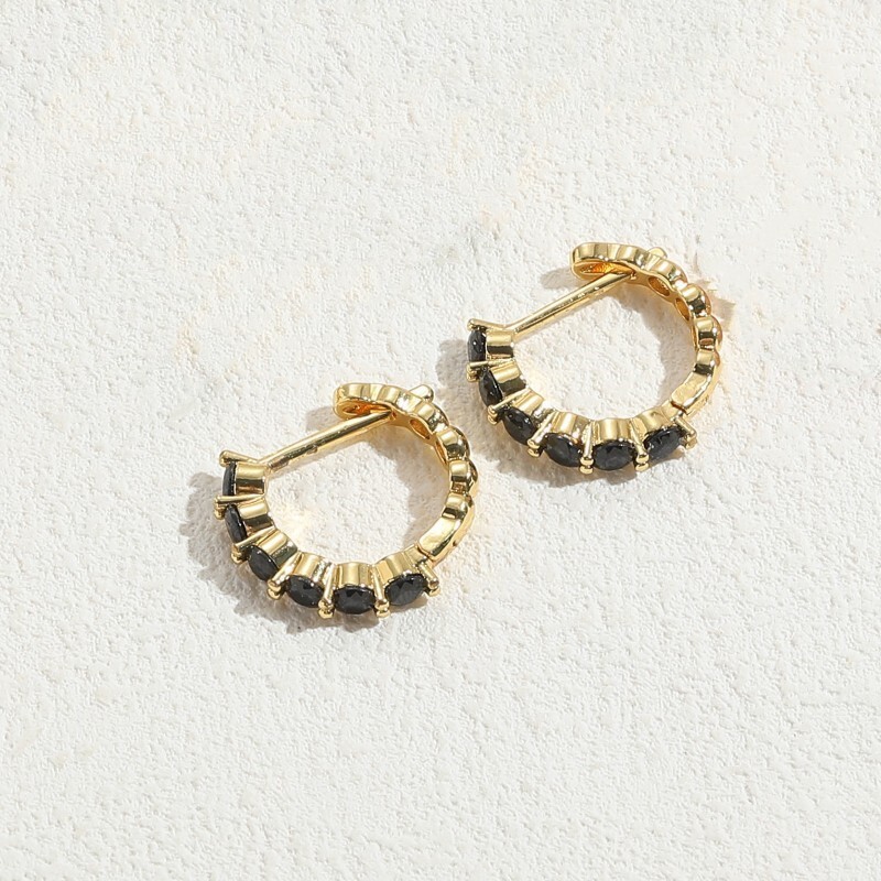 Piiriüleselt müüa luksuslikud prantsuse tsirkoonist kõrvarõngad, ins style, kerge luksus, nišš, temperament, vasega kaetud 14k ehetest kõrvarõngad