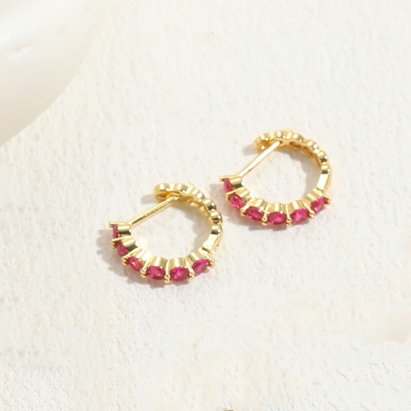 Piiriüleselt müüa luksuslikud prantsuse tsirkoonist kõrvarõngad, ins style, kerge luksus, nišš, temperament, vasega kaetud 14k ehetest kõrvarõngad