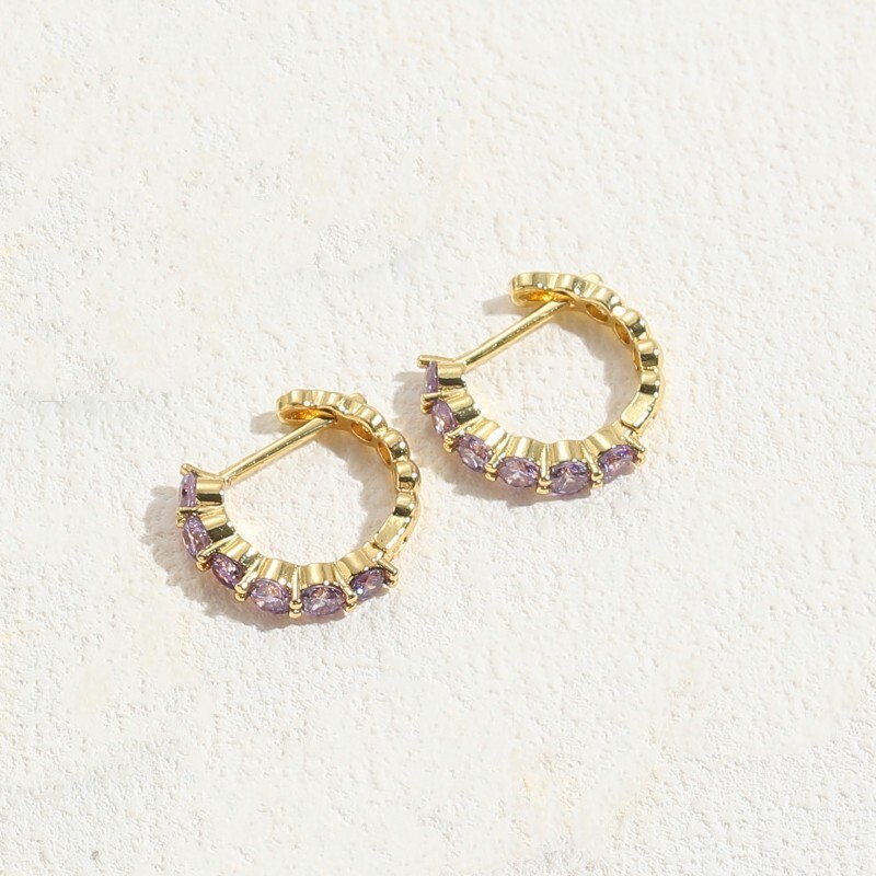 Piiriüleselt müüa luksuslikud prantsuse tsirkoonist kõrvarõngad, ins style, kerge luksus, nišš, temperament, vasega kaetud 14k ehetest kõrvarõngad