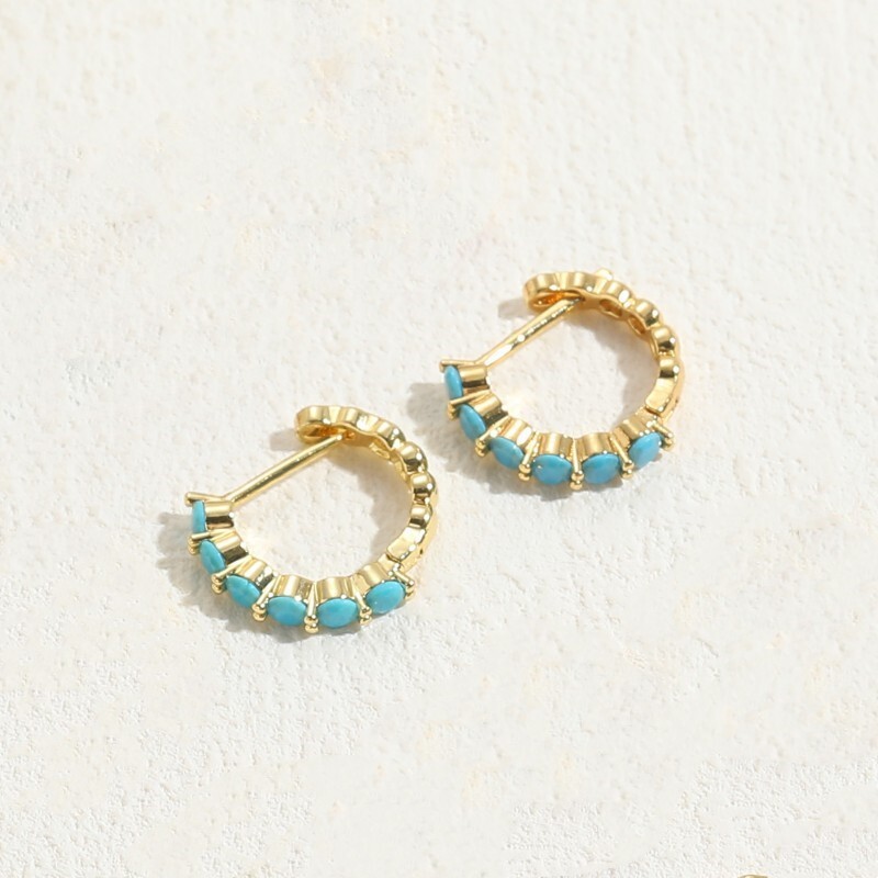 Piiriüleselt müüa luksuslikud prantsuse tsirkoonist kõrvarõngad, ins style, kerge luksus, nišš, temperament, vasega kaetud 14k ehetest kõrvarõngad