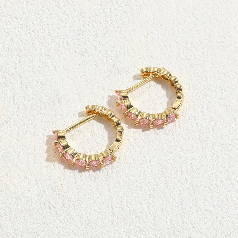 Piiriüleselt müüa luksuslikud prantsuse tsirkoonist kõrvarõngad, ins style, kerge luksus, nišš, temperament, vasega kaetud 14k ehetest kõrvarõngad