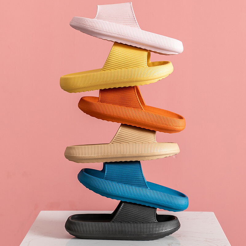 Naiste Paks platvorm Pilvesussid Suvised Rannad Eva Pehme Tallaga Slaidid Sandaalid Vaba aeg Meestele Naistele Sisevannitoas Libisemisvastased kingad