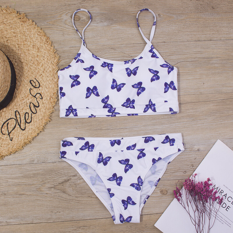  populāri meiteņu bikini ar apdrukām ārējās tirdzniecības peldkostīmu meitenēm